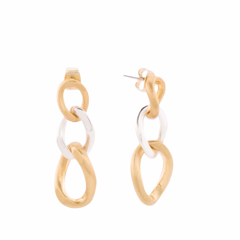 Lucky Brand Chunky Chain Link earrings